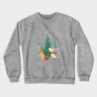 Festive cute dog Crewneck Sweatshirt